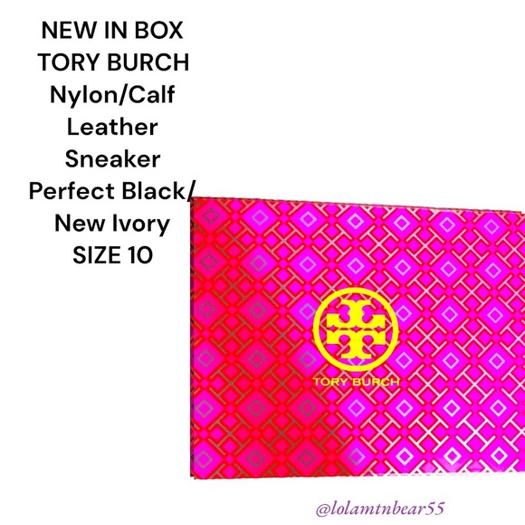 BRAND NEW TORY BURCH NYLON/CALF LEATHER SNEAKERS IN BOX-SIZE 10-UNIQUE DESIGN - Picture 14 of 16